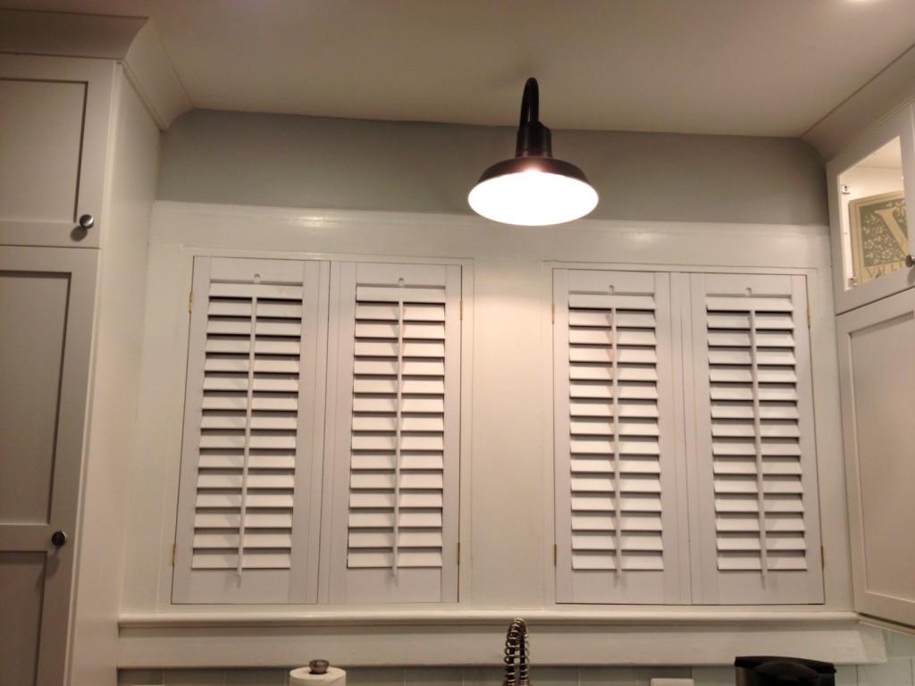 plantation shutters - evening