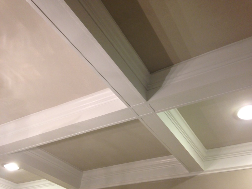 Dining room coffered ceiling1